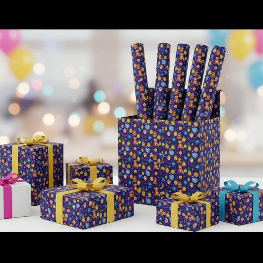 Monkey Business-patroon Cadeaupapier