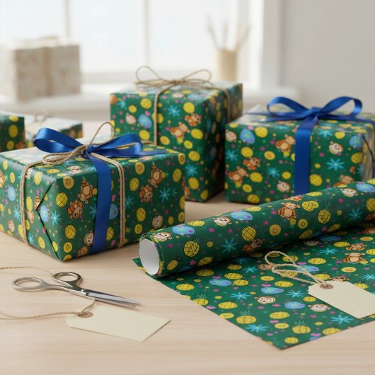 Monkey Business Patroon Cadeaupapier