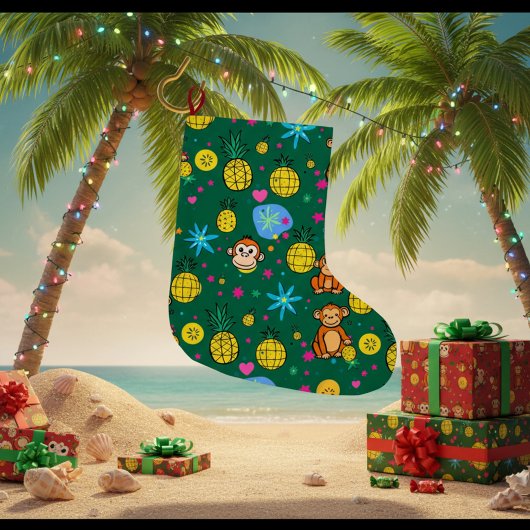 Monkey Business Patroon Grote Kerstsok