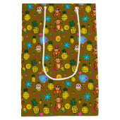 Monkey Business-patroon Medium Cadeauzakje (Achterkant)