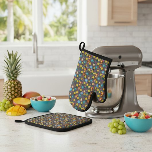 Monkey Business Patroon Ovenwant & Pannenlap Set