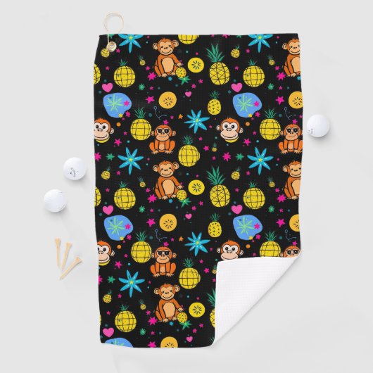 Monkey Business Pattern Golfhanddoek (Insitu)