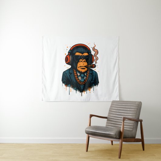 Monkey Business - The Boss of Monkey Classic Wandkleed (In Situ (horizontaal))