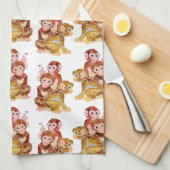 "Monkey Business" Theedoek (Quarter Fold)