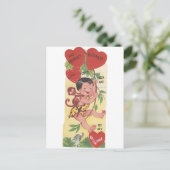 "Monkey Business"-Valentijn Feestdagenkaart (Staand voorkant)