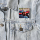 Monkey Business Vierkante Button 5,1 Cm (In situ)