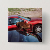Monkey Business Vierkante Button 5,1 Cm (Voorkant)