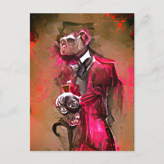 Monkey Butler Briefkaart (Voorkant)