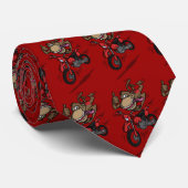 Monkey Butt - Stropdas - Rood (Opgerold)