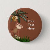 Monkey Buttonnen Ronde Button 5,7 Cm (Voorkant)