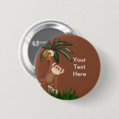 Monkey Buttonnen Ronde Button 5,7 Cm (Voorkant /achterkant)