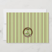 Monkey Carriage Grn Baby shower Diaper Raffle Sign Kaart (Achterkant)