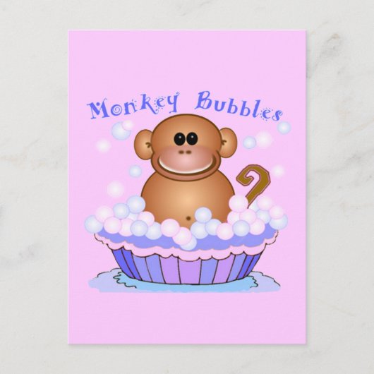 Monkey Cartoon Briefkaart (Voorkant)