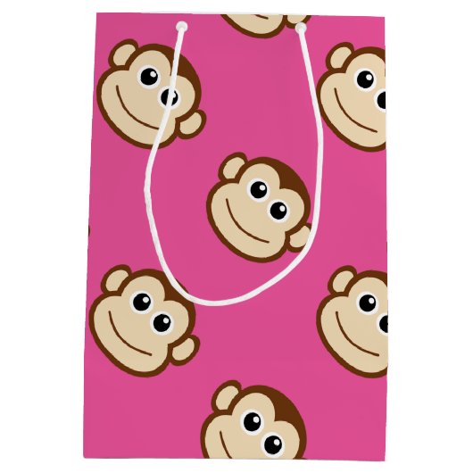 Monkey Cartoon Medium Cadeauzakje (Achterkant)