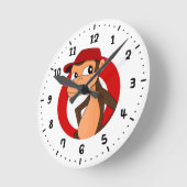 Monkey cartoon ronde klok (Hoek)