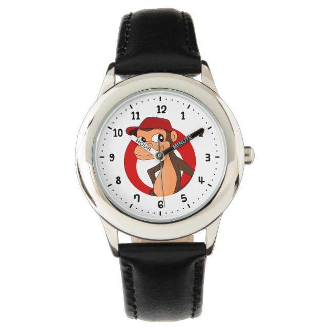 Monkey cartoon watch horloge (Voorkant)