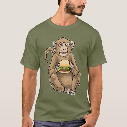 Monkey Cheeseburger T-shirt (Voorkant)