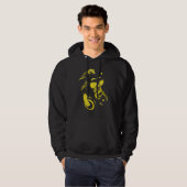 Monkey Chimp met zonnebrillen en hoofdtelefoons 2 Hoodie (Voorkant volledig)