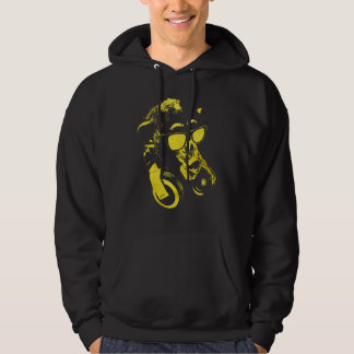 Monkey Chimp met zonnebrillen en hoofdtelefoons 2 Hoodie