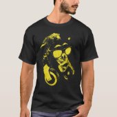 Monkey Chimp met zonnebrillen en hoofdtelefoons 2 T-shirt (Voorkant)