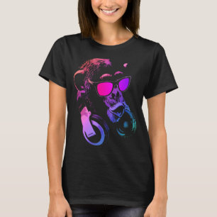 Monkey Chimp met zonnebrillen en hoofdtelefoons T-shirt