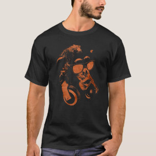 Monkey Chimp met zonnebrillen en hoofdtelefoons T-shirt