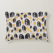 Monkey Chimpansee & Banana Pattern Accent Kussen (Voorkant)
