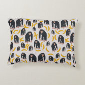 Monkey Chimpansee & Banana Pattern Accent Kussen (Achterkant)