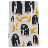 Monkey Chimpansee & Banana Pattern Medium Cadeauzakje (Voorkant)