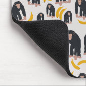 Monkey Chimpansee & Banana Pattern Muismat (Hoek)