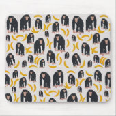 Monkey Chimpansee & Banana Pattern Muismat (Voorkant)