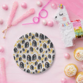 Monkey Chimpansee & Banana Pattern Papieren Bordje (Feest)