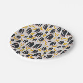 Monkey Chimpansee & Banana Pattern Papieren Bordje (Gekanteld)