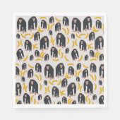 Monkey Chimpansee & Banana Pattern Servet (Voorkant)