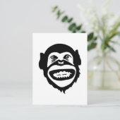 Monkey chimpansee glimlach briefkaart (Staand voorkant)