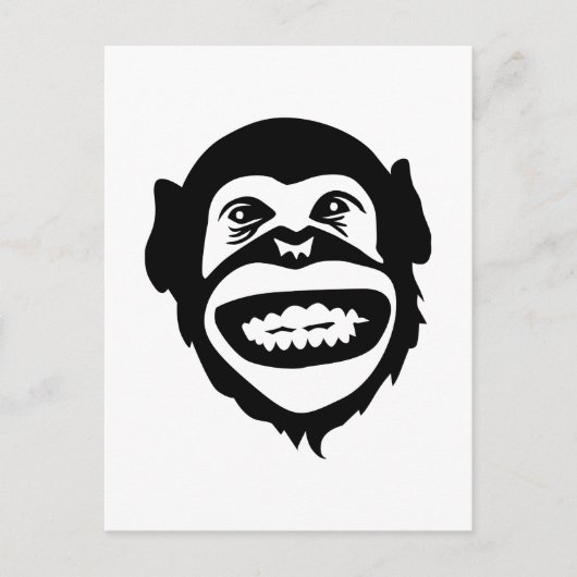 Monkey chimpansee glimlach briefkaart (Voorkant)
