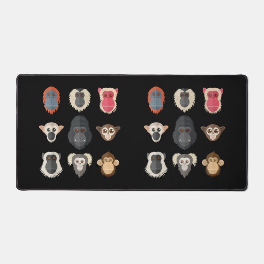 Monkey Chimpansee Gorilla Spider Monkey Squirrel M Bureaumat (Voorkant)