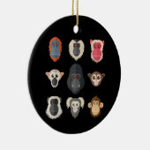 Monkey Chimpansee Gorilla Spider Monkey Squirrel M Keramisch Ornament (Rechts)