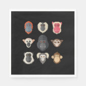 Monkey Chimpansee Gorilla Spider Monkey Squirrel M Servet (Voorkant)