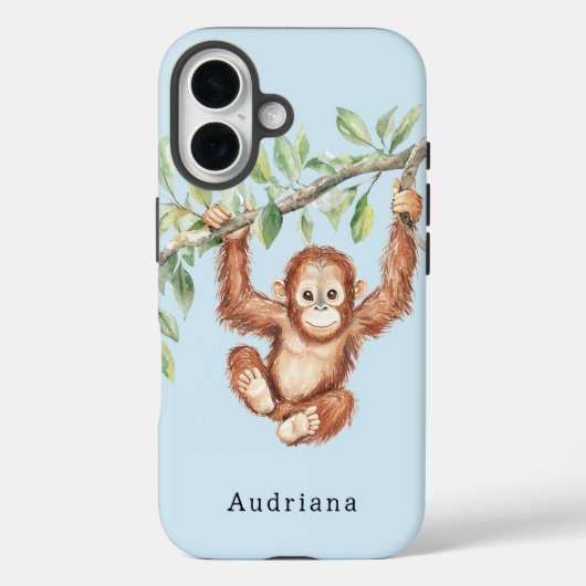 Monkey Chimpansee in het Oerwoud van een boom Case-Mate iPhone Case (Achterkant)