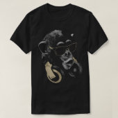 Monkey Chimpansee met zonnebril en hoofdtelefoon T-shirt (Design voorkant)