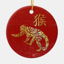 Monkey Chinese Zodiac Horoscoop sterrenbeeld Keramisch Ornament