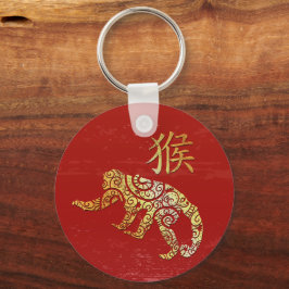 Monkey Chinese Zodiac Horoscoop sterrenbeeld Sleutelhanger
