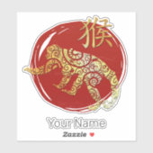 Monkey Chinese Zodiac Horoscoop sterrenbeeld Sticker (Vel)