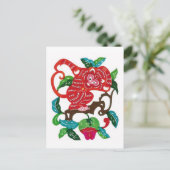Monkey-Chinese Zodiac Sign Briefkaart (Staand voorkant)