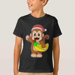 Monkey Christmas Banana T-shirt
