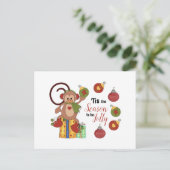 Monkey Christmas Briefkaart (Staand voorkant)