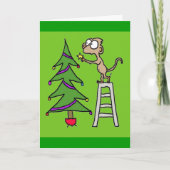 Monkey Christmas Card Feestdagen Kaart (Voorkant)