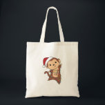 Monkey Christmas Snow Winter Animals Monkeys Adult Tote Bag<br><div class="desc">De aap voor Kerstmis met sprookjes. Vreemde dieren met geschenken en sneeuw voor de feestdagen. Ook grappig voor Kerstmis in juli. Apen zijn schattige dieren en perfect voor Kerstmis.</div>