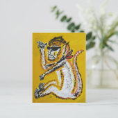 Monkey Circus Art Briefkaart (Staand voorkant)